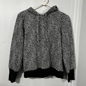 Nine West animal print pullover hoodie, size small